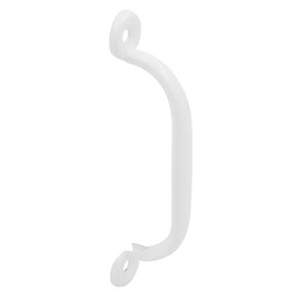 Prime-Line K 55112 Storm and Screen Door Handle 4-3/4 in. (4 in. Hole Center) with Screws, White (Single Pack)