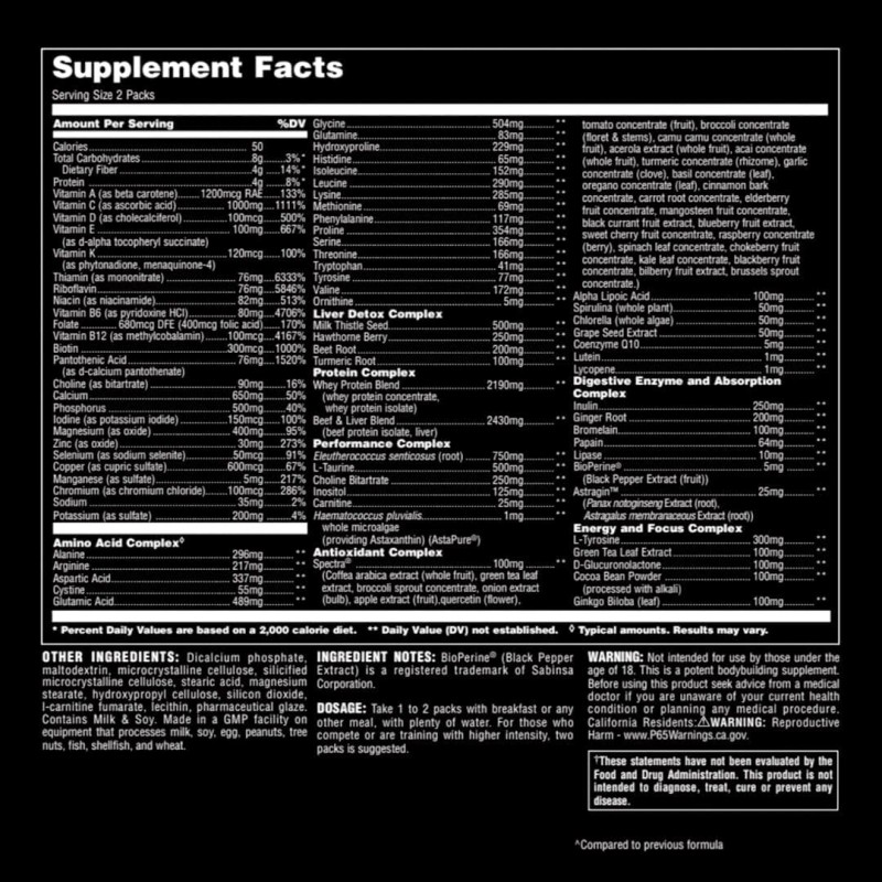 Universal Nutrition Ultimate Animal Pak "More Than A Multi" 44