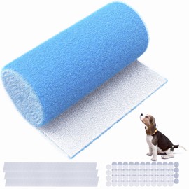 Air Vent Filter, 14"X90" Cut to Size MERV 8 Triple Air Filter Material, Blue & White Electrostatic Vent Filter Kit for Home Floor, Ceiling, Grilles, HVAC Vent, Compression Packing