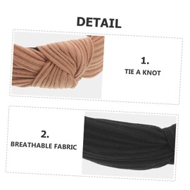 COLLBATH 2Pcs Fashion Knotted Headbands for Women Stylish Wide Hair Accessories Non Slip Design for Makeup Everyday Wear