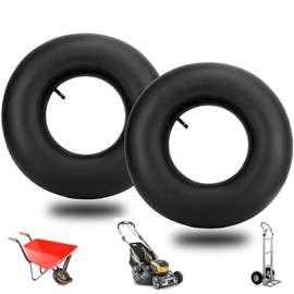 Cerkkapo Set of 2 Inner Tubes for Wheelbarrow Wheel, Hose Wheelbarrow 4.80/4.00-8, Wheelbarrow Wheel Tube, Hose Wheelbarrow with Schrader Valve, Straight for Hand Cart, Wheelbarrow, Lawn Mower, Sack