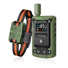 SLFC Dog Shock Collar - 3300FT Dog Training Collar with Remote Control, IP67 Waterproof, LED Light Function, Rechargeable Electric Shock Collar for Small Medium Large Dogs (Green)