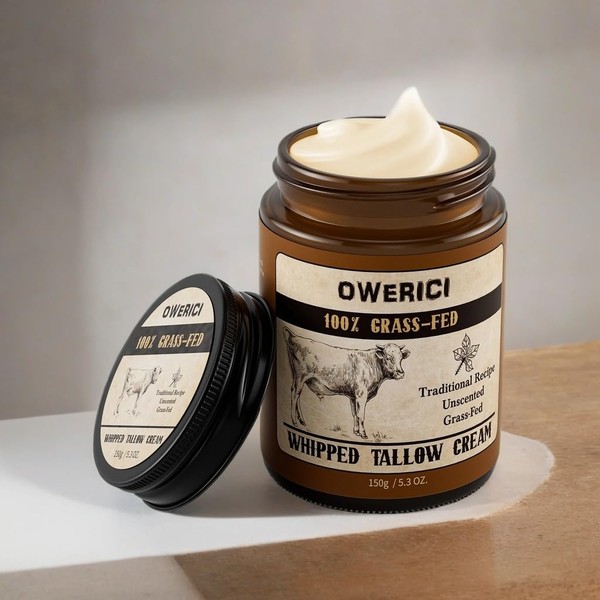 Beef Tallow for Skin, Tallow Face Moisturizer Whipped Tallow Balm