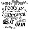 Infusion A Godliness with Contentment is a Great Gain, Bible