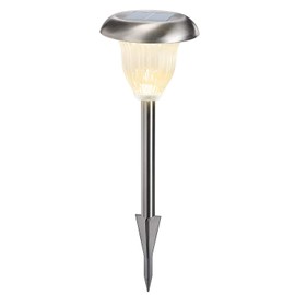 Esotec 102604 Solar LED Light Flower Light, Duo Colour, Plug-In Light, Bright Flower, Path Light, 2 Light Colours, Warm White, Cold White, Metal, Stainless Steel, Outdoor, Winterproof,