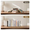Hobbspring 2Pcs Black Bookend for Shelves Vines Plants Metal Bookends