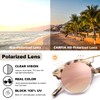 CARFIA Round Polarized Sunglasses Women with Mirrored & UV Protection