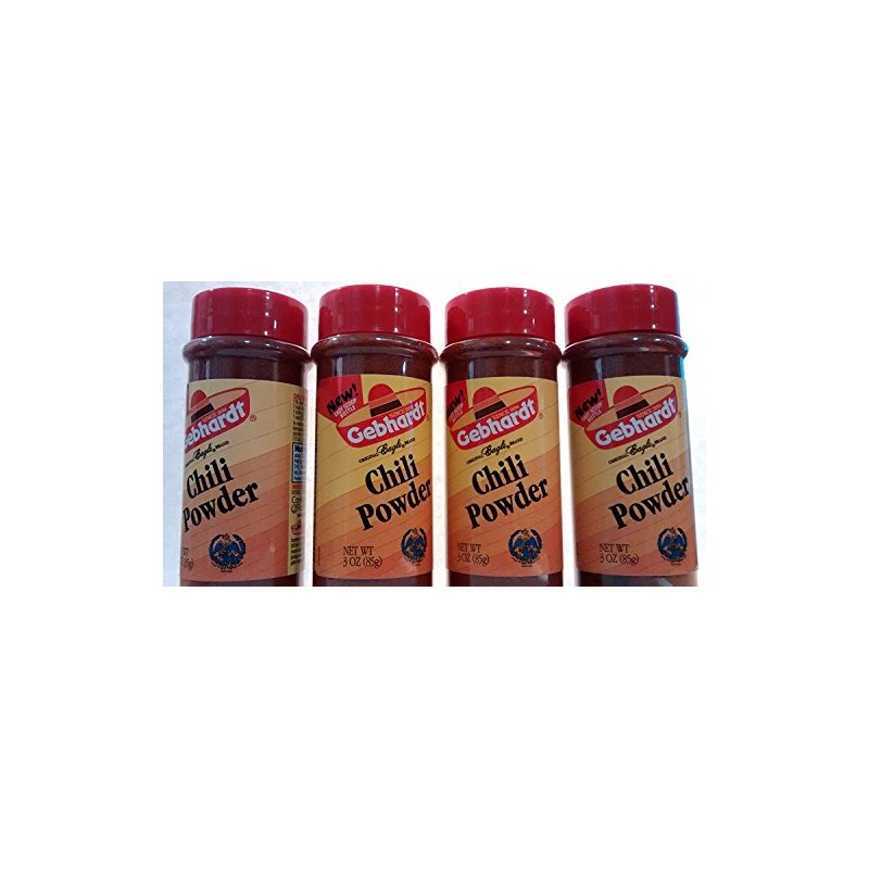 Gebhardt Chili Powder, 3 Oz ((85 G) - 4 Bottles