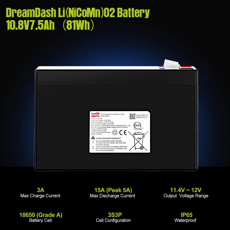 Mighty Max Battery 10.8 Volt 7.5Ah Rechargeable Lithium Iron LiFePO4