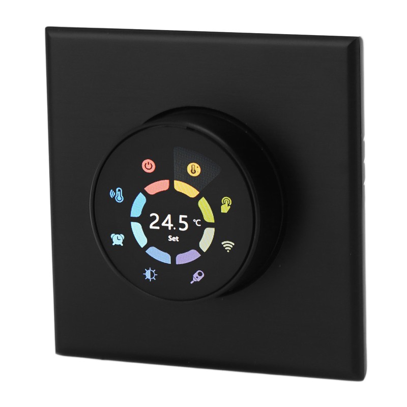 Smart Thermostat Black App Remote Control Timing Energy Saving High