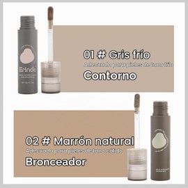 Erinde Contorno Líquido Cool Toned, Bronceador con Acabado Crema Natural