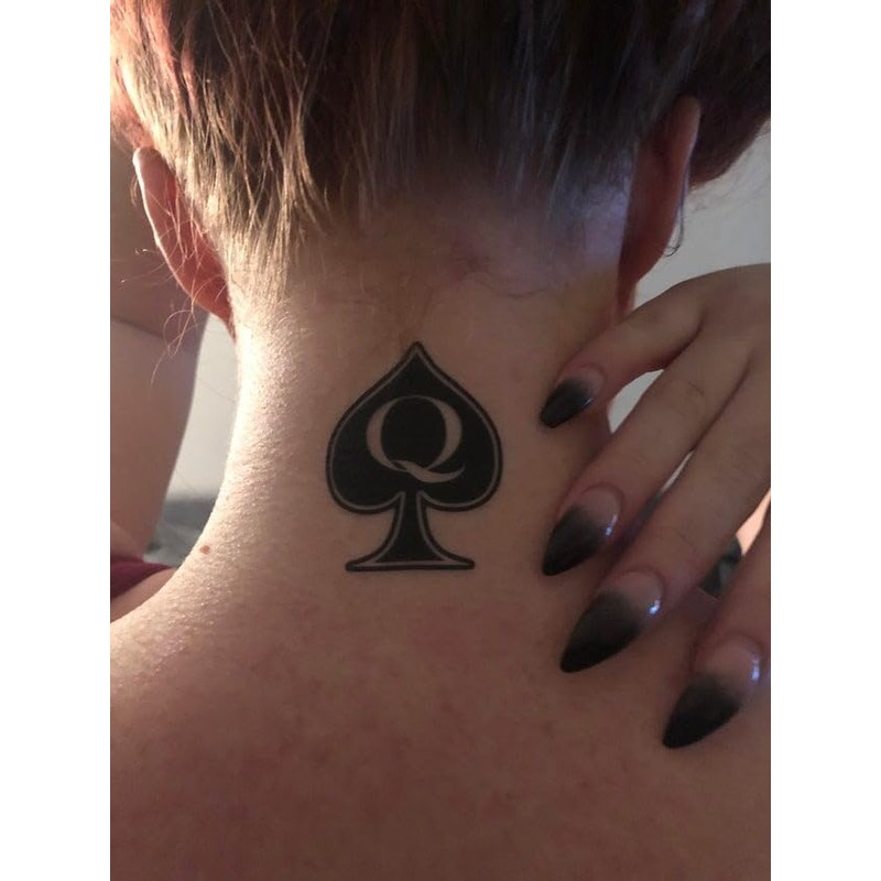 Paquete de tatuaje temporal de la reina de las picas
