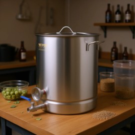 16 Gallon Stainless Steel Brewing Kettle Tri Ply Bottom Ball Valve Beer Home Brewing KitNumber Of Filter Plates: 1, Capacity: 16 Gallons