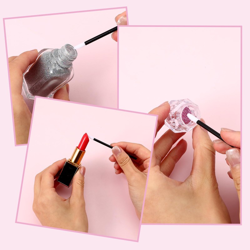 600pcs Disposable Lip Applicators, Black Disposable Lip Wands Lipstick Applicator