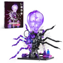 SATHIBI Mechanical Spider Building Set for Adult,Building Toy with LED Light,Play and Display Model,Birthday Idea for Kids Boys Girls 8+ (573PCS)