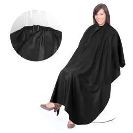 Professional Hairdressing Cape Hair Cutting Cape with Adjustable Clip Waterproof Haircut Hairdressing Cape for Hairdressers Hair Cutting Dyeing and Home Use 140 x 165 cm (Black), black
