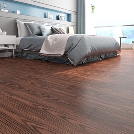 FunStick 6"x36" 30 Pcs Vinyl Flooring Peel and Stick Floor Tile Brown Walnut Wood Floor Tiles Peel and Stick Wood Planks for Walls Waterproof Sticky Tiles for Floor Bathroom Kitchen Laminate Flooring