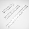 DIAO79NI 3 Pieces Transparent Plastic Ruler, 6 inch 8 inch