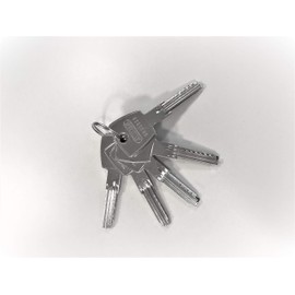 ABUS Knob Cylinder KD6PSN Z35/K35mm Bkn, Nickel-Plated, Silver