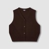 JAJU [JAJU/자주] 여 V넥 베스트_브라운 [JAJU] Women's V-Neck Vest_Brown