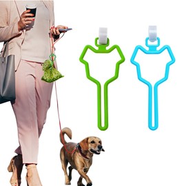 Hesheng 2 Pcs Dog Poop Bag Holder,Hands-Free Waste Bag Holder Carrier,Waste Bag Dispenser,Pet Supplies for Walking and Running