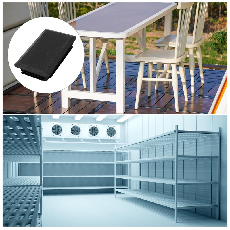 METALLIXITY Rectangle End Caps (100x60mm) Set of 2 Plastic Rectangle