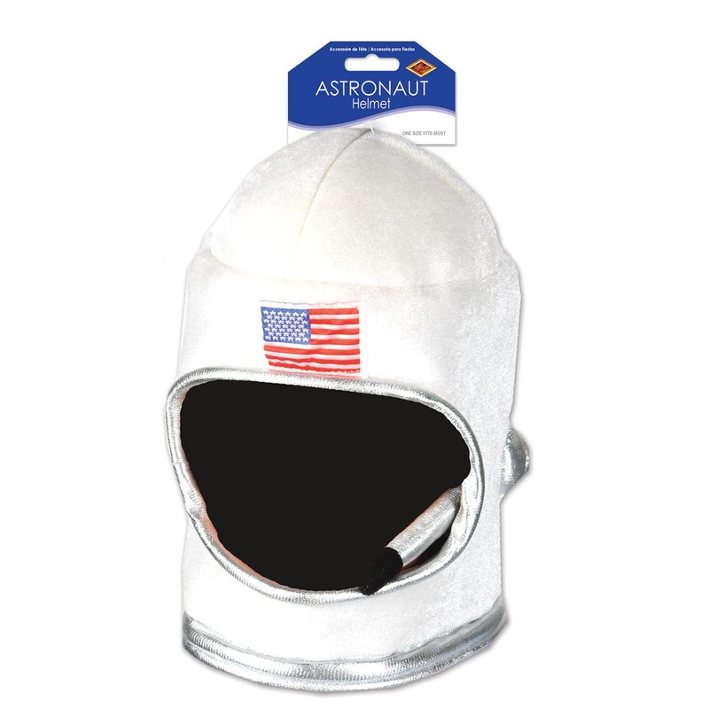 Beistle 60041 Plush Astronaut Helmet, White/Red/Blue