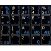 Programmer Dvorak - English New Non-Transparent Keyboard Labels Layout Black