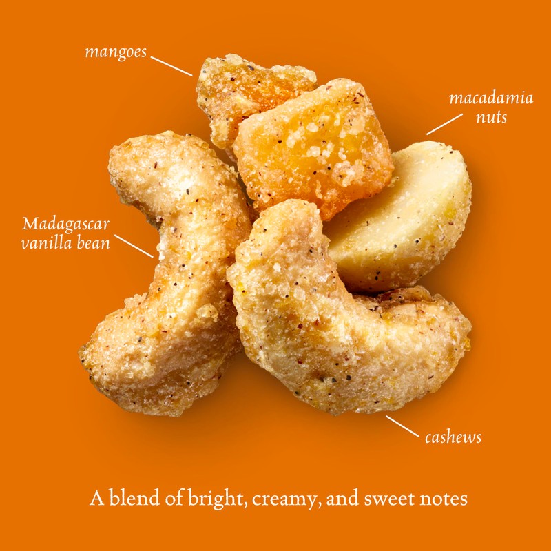 Sahale Snacks Tangerine Vanilla Cashew-Macadamia Glazed Mix, 4 oz Pouches