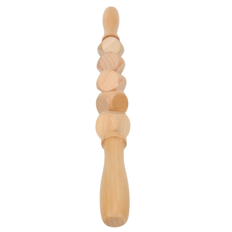 Fascia Massage Roller Meridian Dredgin Wooden Scraping Rods with 5pcs