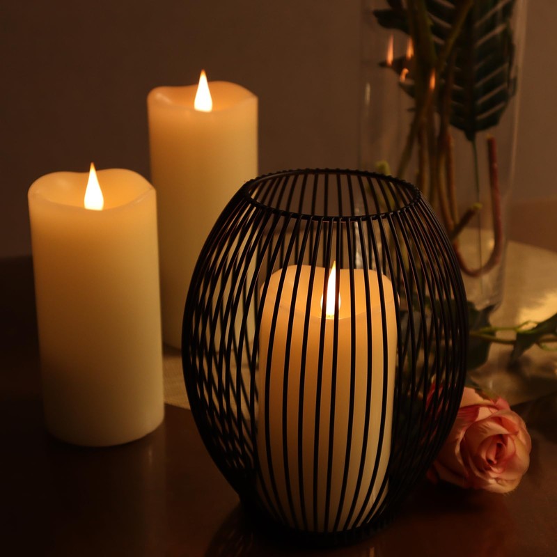 TECHLONG Flameless Candles with Remote Timer, 3D Moving Flickering Flame