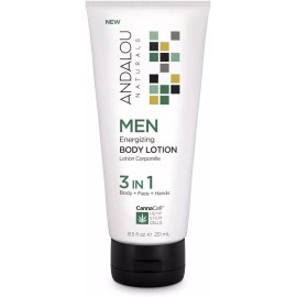 Andalou Naturals CannaCell MEN Energizing Body Lotion, 8.5 Ounce