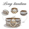 Long tiantian Bracelets for Women Heart Modern Boho Bracelets Jewelry