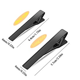 BetterJonny Classic Style Men's Tie Clips, Neck Ties Necktie Bar Pinch Clip Best Gifts for Your Father, Lover and Friends in Xmas, Anniversary, Wedding, Party, Meeting