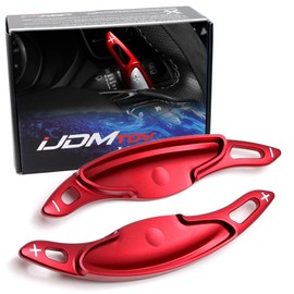 iJDMTOY Performance Red Lightweight Aluminum Large Paddle Extensions Compatible with Hyundai 2019-2022 Elantra N-Line, Veloster N-Line, Kona N-Line