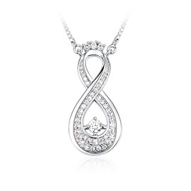 Aihitero Christmas Love Gifts, Infinity Forever Pendant Necklace, Fashion Jewelry for Women, Her Birthday Anniversary Xmas Presents for Girlfriend, Sister, Daughter, Wife, Aunt, Nana, Mom