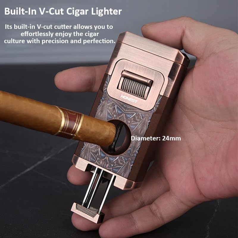 Cigar Torch Lighter Jet Lame Lighter Refillable Butane Windproof with