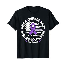 Purple Up for Military Kid Us Flag Cool Military Child Month T-Shirt