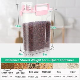 TBMax Cat Dog Food Container 5 to 7 lbs, Secondary Pet Food Storage Beyond a Large Dog Food Bin for Daily Use, Easy-Pouring Bird Seed Dispenser, Portable Travel Kibble Container for Outdoor Feeding