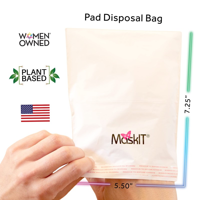 MaskIT Disposal Bags for Pads & Sanitary Napkins, Feminine Hygiene