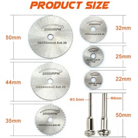 Slitter Blade Circular Saw Blade Set, Cutting Disc, Chip Saw, Circular Saw Blade, Cutting Disc, Mini Router, Bit Set, Cutter, Cutting Wheel, Aluminum Cutting, Cutting Disc Diameter (0.9 inch (22 mm, 25 mm, 32 mm, 44 mm, 50 mm), Cutting Saw, Small Diamete