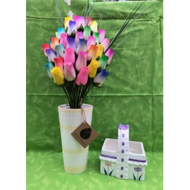 The Original Wooden Rose Spring Easter Flower Bouquet Closed Bud (3 Dozen)