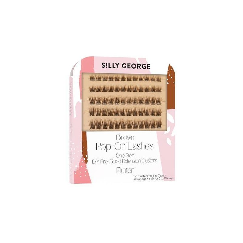 Silly George Pop-On Lashes - DIY 1-Step Pre-Glued Faux Eyelash