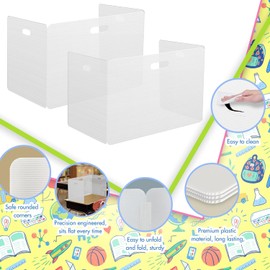 20 Pcs Desk Dividers for Students Plastic Privacy Folders Sturdy and Waterproof Test Privacy Shields Easy to Clean Classroom Test Dividers for School Teacher Student Study Supplies