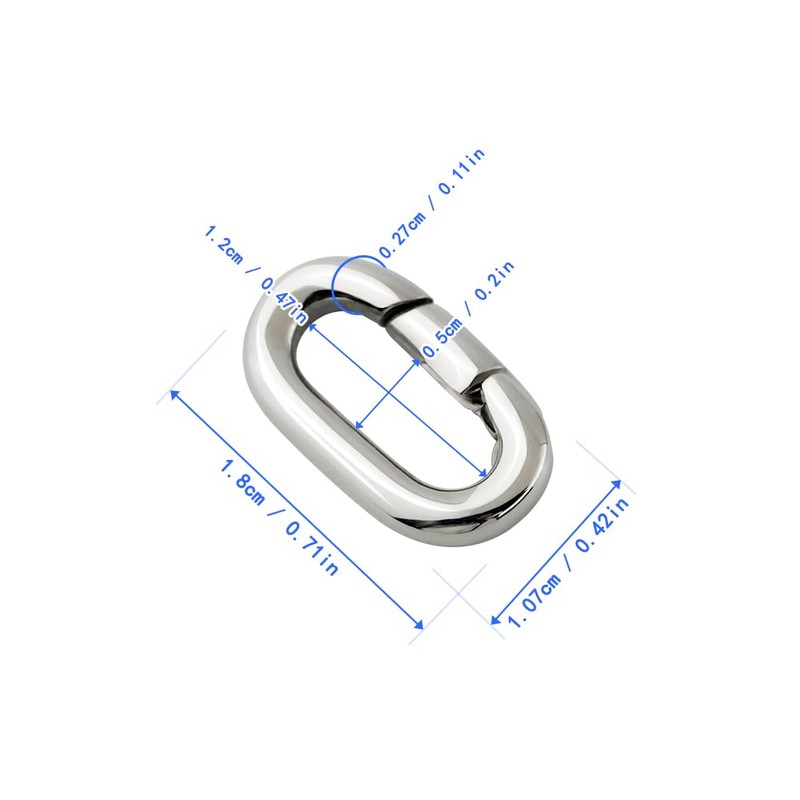1pc Metal Spring Key Ring,Spring Snap Hooks Clip,Keyring Buckle,Oval Ring