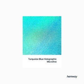 Hemway Turquoise Blue Holographic Glitter Microfine 125 g / 4.4 oz Powder Metallic Resin Craft Glitter Flake Sequins for Epoxy Cups, Hair Face Body Eye Nail Art Festival