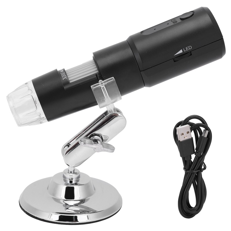WiFi USB Digital Microscope 50‑1000X Magnification 8 LED Light for