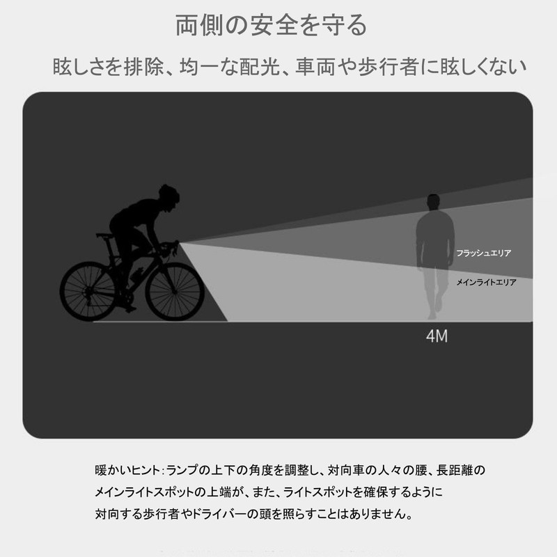 Frenflu Bicycle Light, 4 Level Dimming Modes, Easy Installation, High