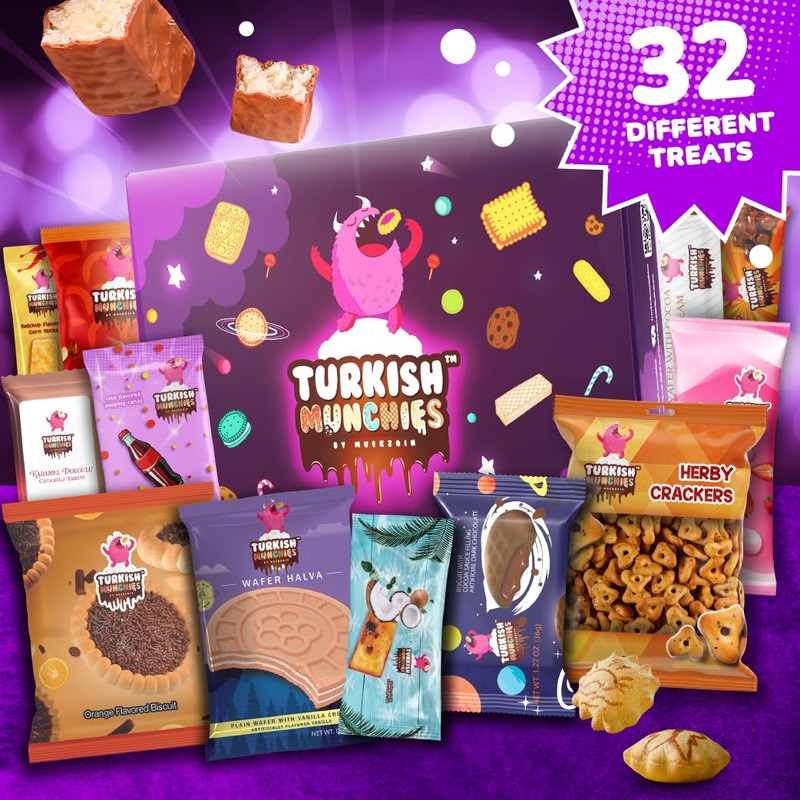 Turkish Munchies by Muekzoin Mega International Snack Box | Premium