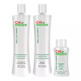CHI Enviro Smoothing Home Support Trio (Shampoo & Conditioner 12oz & Serum 2oz)